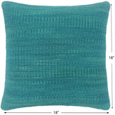 handmade Modern Green Green Hand-Woven SQUARE 100% WOOL Pillow